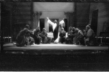Passionsspiele im Theater 1933, letztes Abendmahl,  Foto: Franz Seidel, 1933 (Zdroj/Quelle: Muesum Fotoateliér Seidel)
