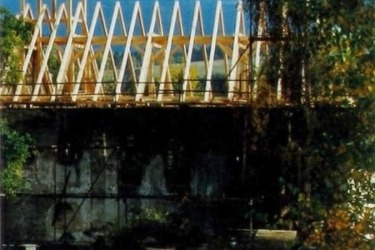 Rekonstruktion des Daches im Jahr 1991