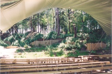 Neu gebautes Naturbühne in Höritz, 1993